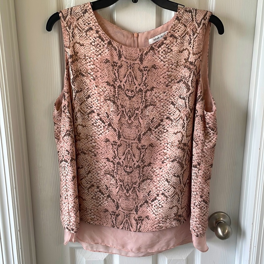 Rose + Olive dressy tank top- XLarge